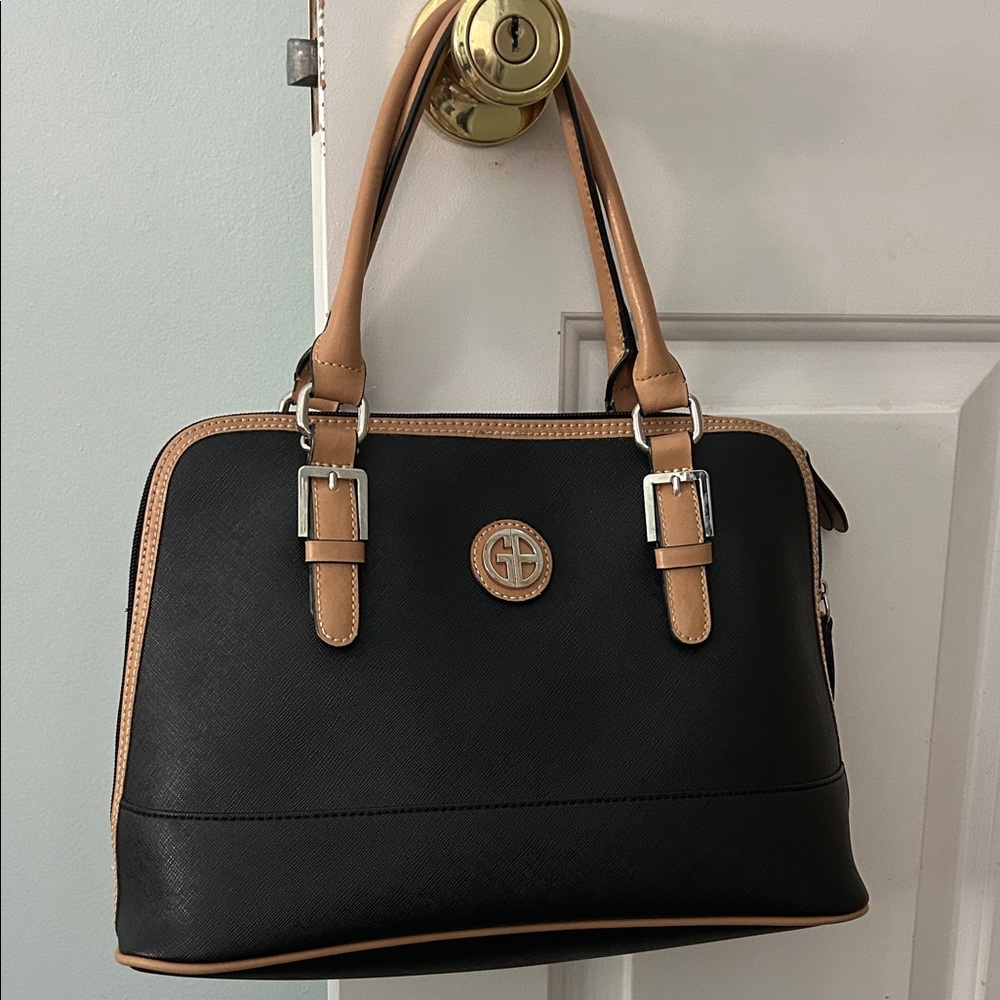 Giani Bernini Black and Tan Satchel